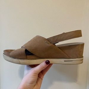 Eileen Fisher platform sandals.